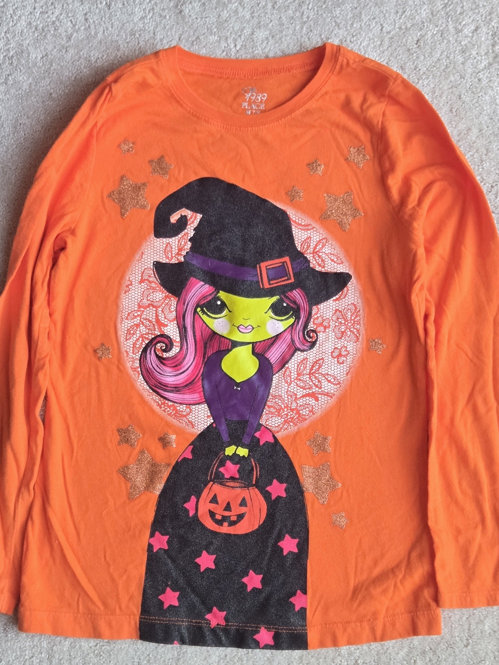 Childrens Orange Witch Costume Top by Place